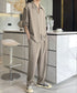 Zipper Sleeve Relaxed Set